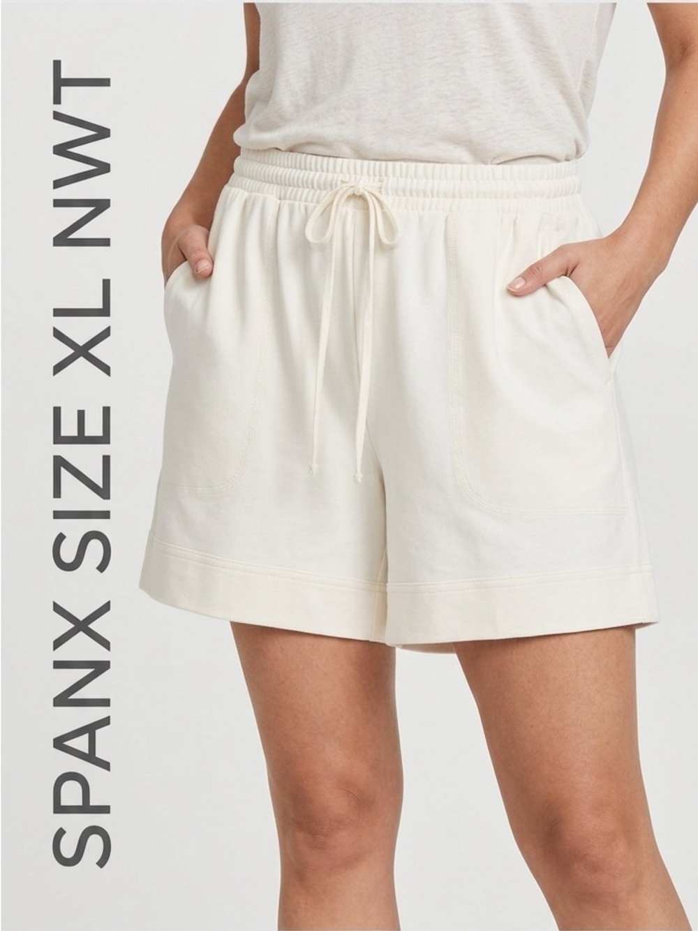 SPANX AirEssentials Pull-On Shorts Cream XL NWT